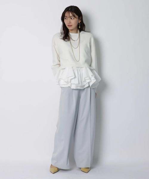 フリルキャミレイヤードニット（ニット/セーター）｜JUSGLITTY（ジャス