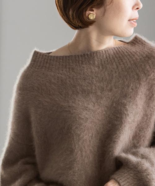 Noble（ノーブル）の「《追加》ファーニットオフショルプルオーバー2