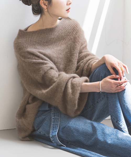 Noble（ノーブル）の「《追加》ファーニットオフショルプルオーバー2