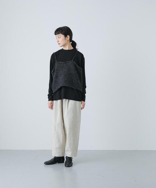 アルパカウールブークレニットキャミソール（ニット/セーター）｜か