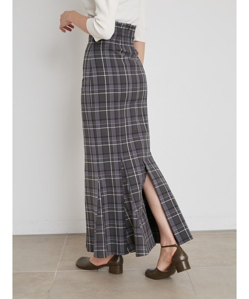 SNIDEL（スナイデル）の「ハイウエストタイトヘムフレアチェック