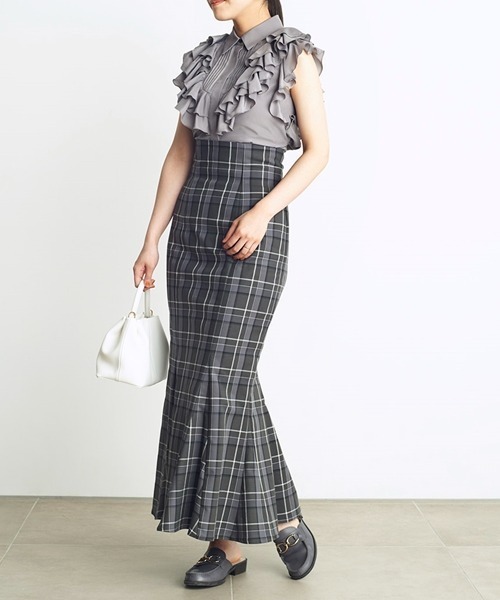 SNIDEL（スナイデル）の「ハイウエストタイトヘムフレアチェック