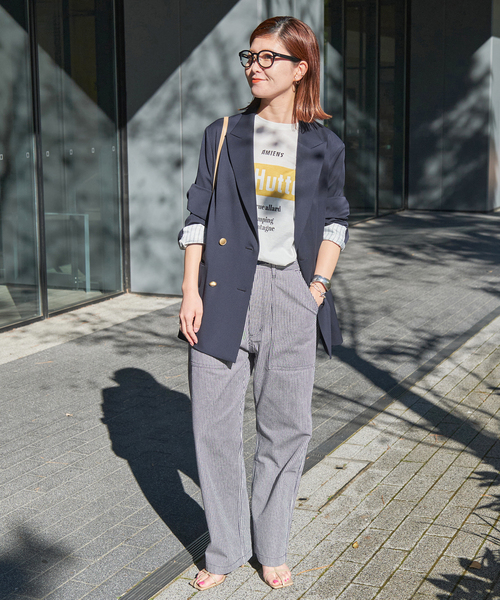 セール】ドライツイルダブルブレストジャケット（テーラードジャケット