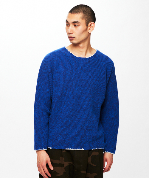 J.S.Homestead / ブランケット ステッチ リブ ニット（ニット/セーター