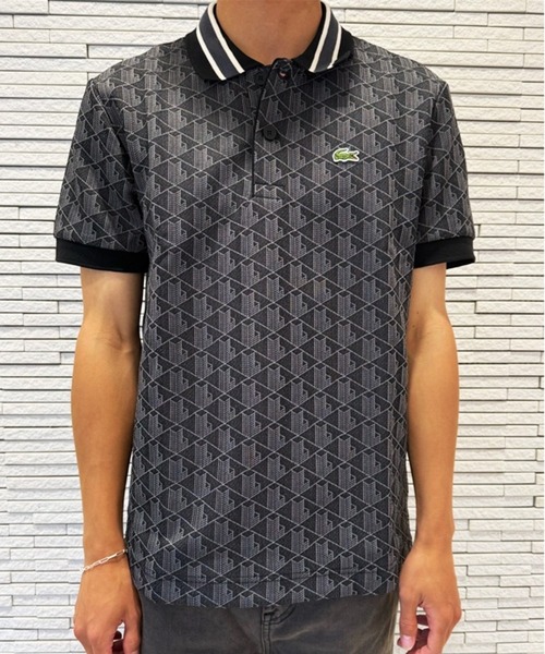 セール】モノグラムジャカード半袖ポロシャツ（ポロシャツ）｜LACOSTE