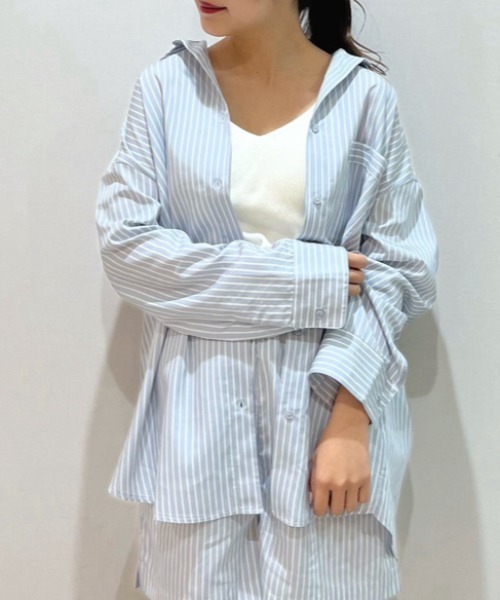 gelato pique（ジェラートピケ）の「ストライプシャツ（ルームウェア