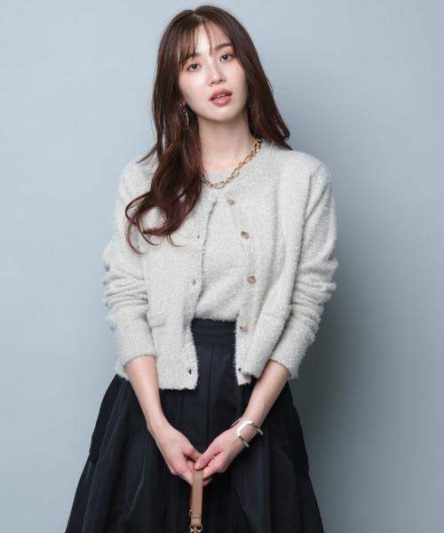 JUSGLITTY（ジャスグリッティー）の「ラメジャケットカーディガン