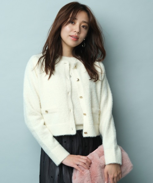 JUSGLITTY（ジャスグリッティー）の「ラメジャケットカーディガン