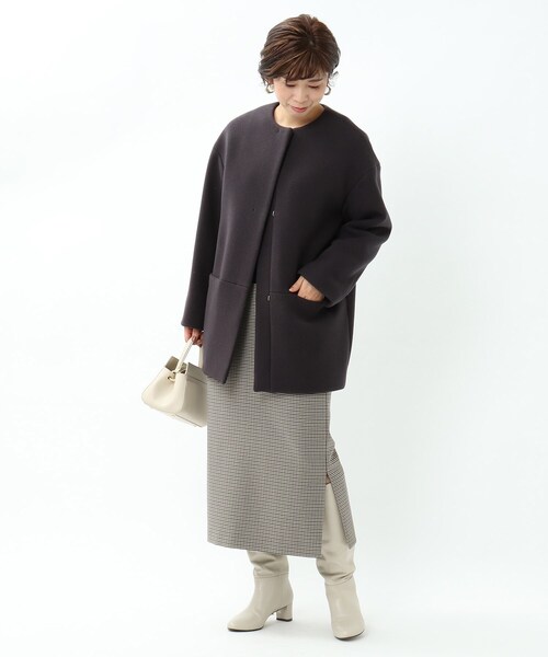 UNTITLED（アンタイトル）の「◇ノーカラーコクーンコート（ノーカラー