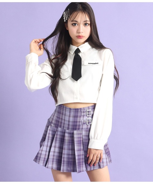ANAP GiRL（アナップガール）の「ネクタイ付ショートシャツ（シャツ