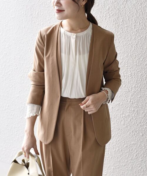 UV/吸水速乾/接触冷感〉FUNCTION ノーカラージャケット（セットアップ