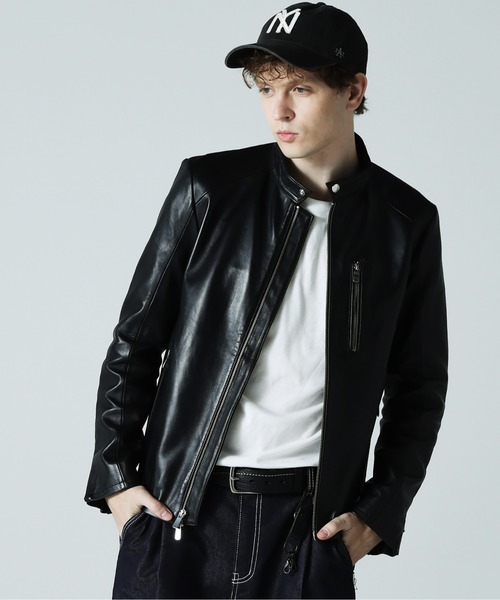 セール】WEB限定 JE LAMB LEATHER SINGLE RIDERS JE22.20/ラムレザー