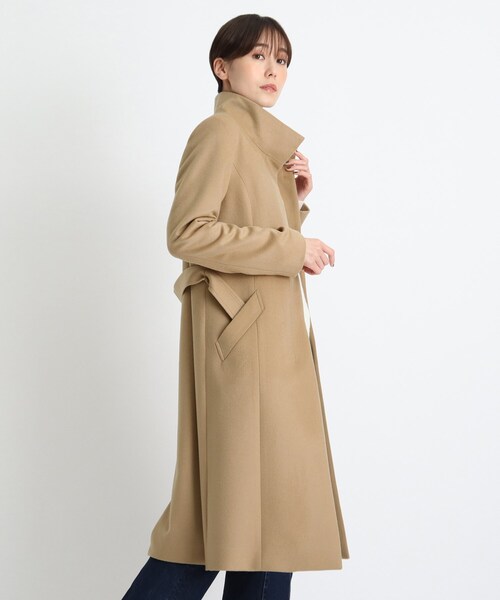 INDIVI（インディヴィ）の「◇【カシミヤ100％】スタンドカラーコート