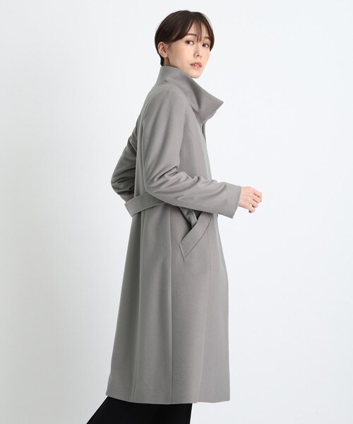 INDIVI（インディヴィ）の「◇【カシミヤ100％】スタンドカラーコート