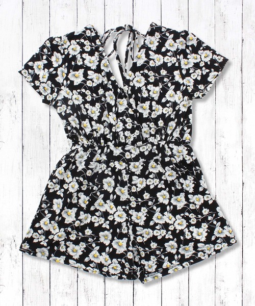 セール】花柄オールインワンサロペット（サロペット/オーバーオール