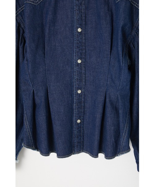 MOUSSY（マウジー）の「WAIST TUCK PANEL DENIM シャツ（シャツ