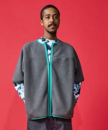 ノーカラージャケット（グレー/灰色系・ボア）ファッション通販 - ZOZOTOWN