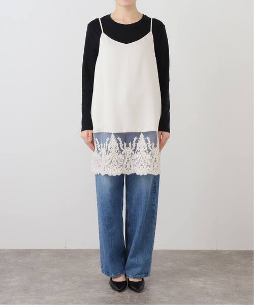 追加2》Satinレース キャミソールワンピース（ワンピース）｜IENA