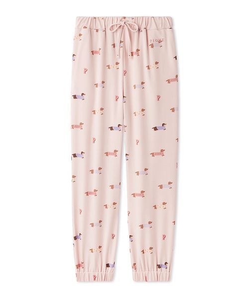 セール】ダックスフンド柄ロングパンツ（ルームウェア/パジャマ