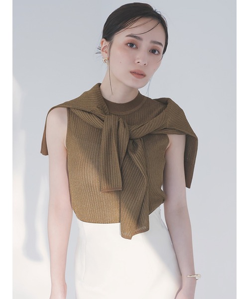 anuans（アニュアンス）の「シアーリブアンサンブルニット（ニット