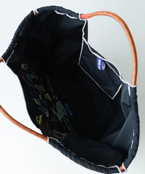 SUPER HAKKA×Ball&Chain ランプとうさぎ刺繍トートバッグ(L)（トート