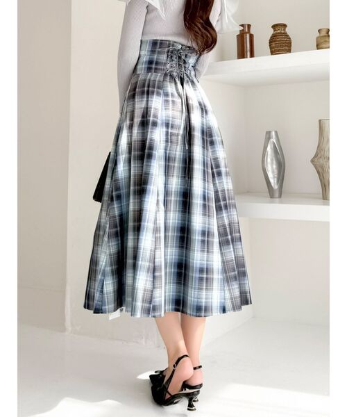 サイドプリーツトレンチコルセットスカート（スカート）｜dazzlin