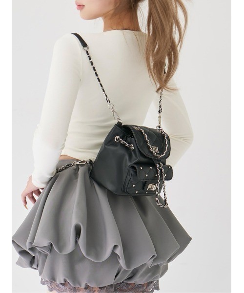 キルティングビジューミニリュック（バックパック/リュック）｜Darich