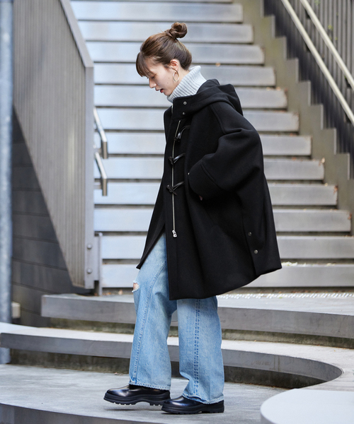 FRAMeWORK（フレームワーク）の「メルトンダッフルポンチョコート