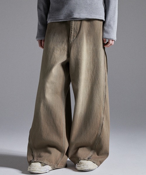 GRANCY】ZipDesign Buggy DenimPants / ジップデザイン バギーデニム