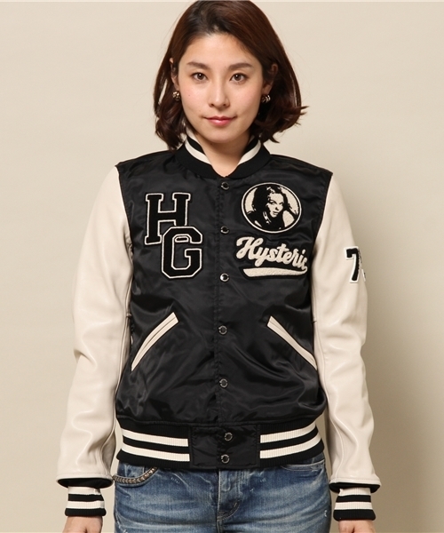HYSTERIC GLAMOUR（ヒステリックグラマー）の「袖レザースタジャン