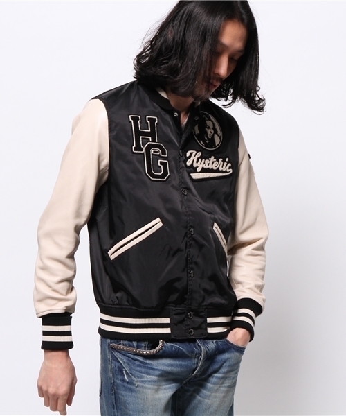 HYSTERIC GLAMOUR（ヒステリックグラマー）の「袖レザースタジャン