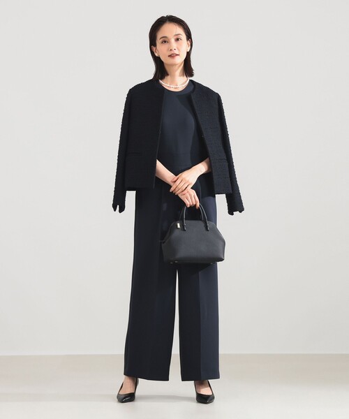 セレモニー・フォーマル】ツイード クルーネック ジャケット＊（ノー