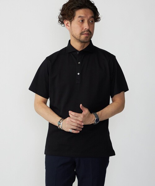 セール】SHIPS：ALBINI 32ゲージ カノコ無地 ポロシャツ（ポロシャツ