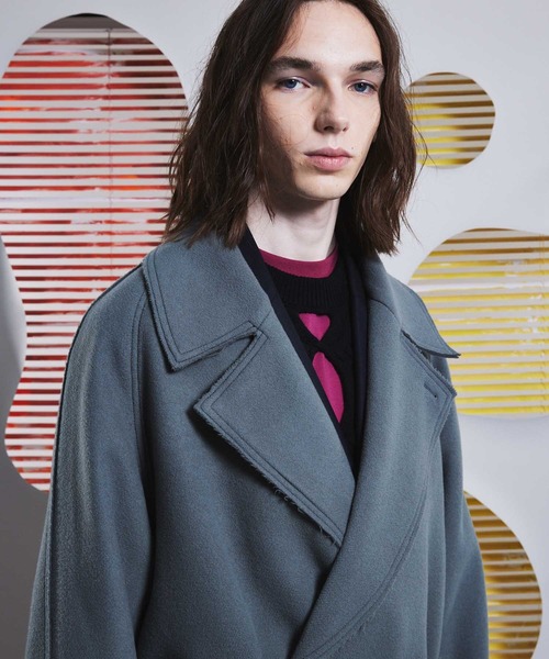 ユニセックスアイテム》SUPER140Sウールカットオフステッチダブル