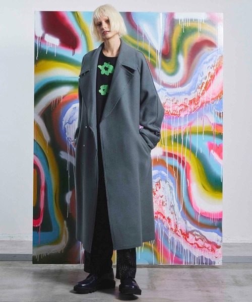 ユニセックスアイテム》SUPER140Sウールカットオフステッチダブル