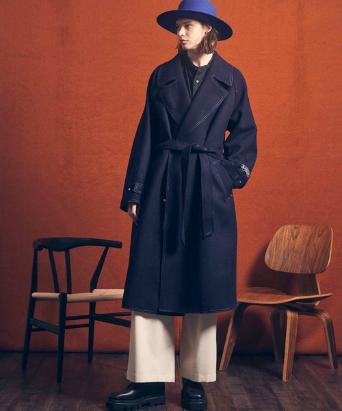 ユニセックスアイテム》SUPER140Sウールカットオフステッチダブル