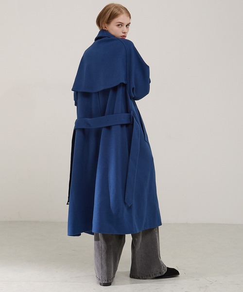 セール】2WAYオーバーサイズメルトンダブルヨークラグラントレンチ