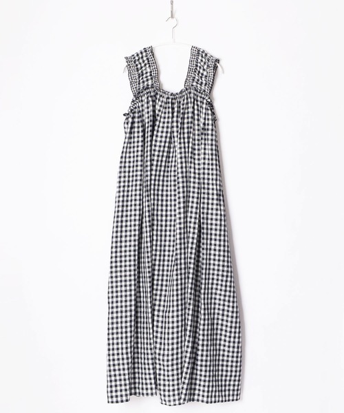 HOLIDAY（ホリデイ）の「GINGHAM CHECK LINEN NIGHT DRESS ギンガム