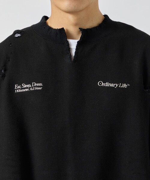 SHINYAKOZUKA/シンヤコズカ】〈別注〉 DAMAGED ORDINARY GIANT CREW