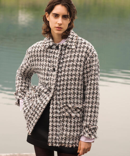BACCA（バッカ）の「ハウンドトゥースツイード ワーカーズジャケット