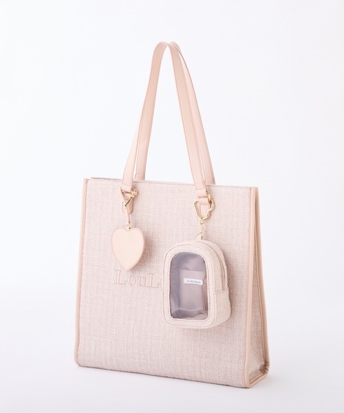 WEB限定/【LouLoumei】ハートチャーム付きトートバッグ／キャリーオン