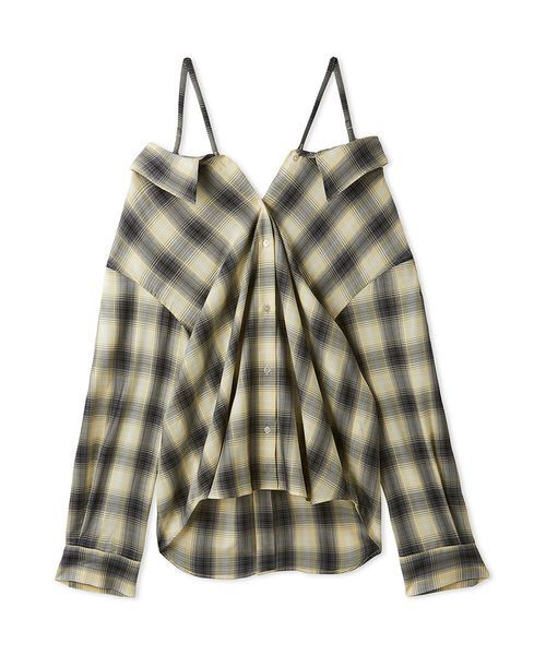 セール】オンブレラメチェックアシメシャツ（シャツ/ブラウス）｜FRAY