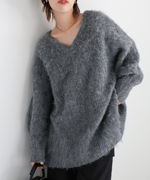 セール】モヘアタッチ2WAYオーバーニット（ニット/セーター）｜select