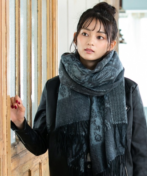 セール】なめらか大判ストールマフラー（マフラー）｜QUEENHEAD