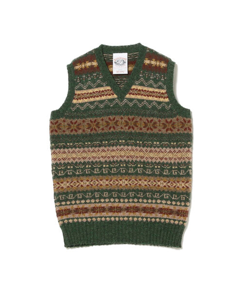 Jamieson's × BEAMS PLUS / 別注 Vee Neck Vest（ニット/セーター