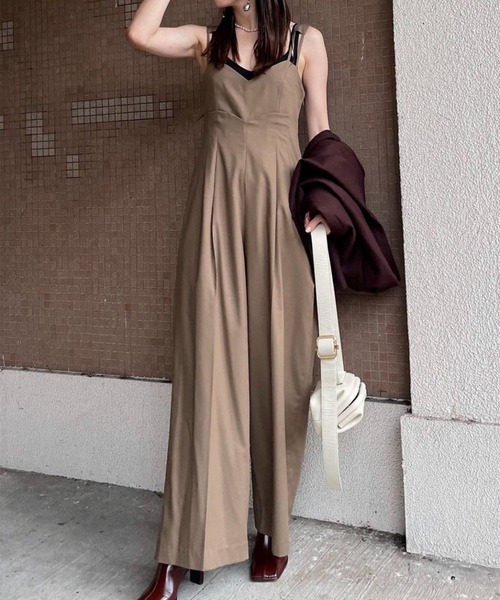 Ameri（アメリ）の「MEDI CORD SUSPENDER WIDE PANTS（サロペット