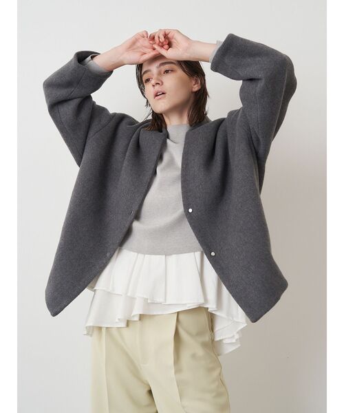 ELENDEEK（エレンディーク）の「フォルムショートウールコート（ノー