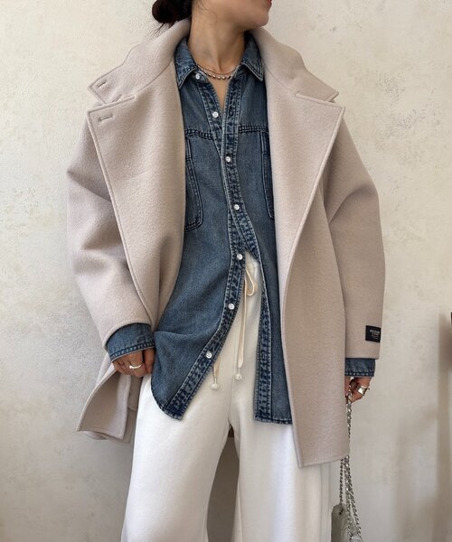 DouDou（ドゥドゥ）の「ダブルフェイスドルマンコート（その他アウター