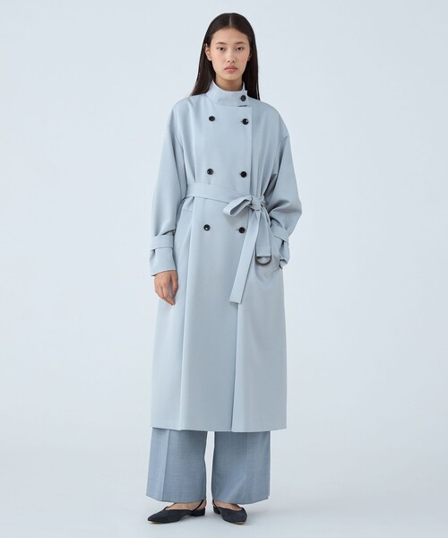 カバートクロス スタンドカラーコート（トレンチコート