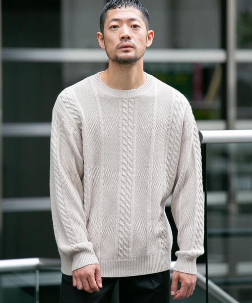 セール】『WEB限定』『XLサイズあり』メリノウールケーブルニット